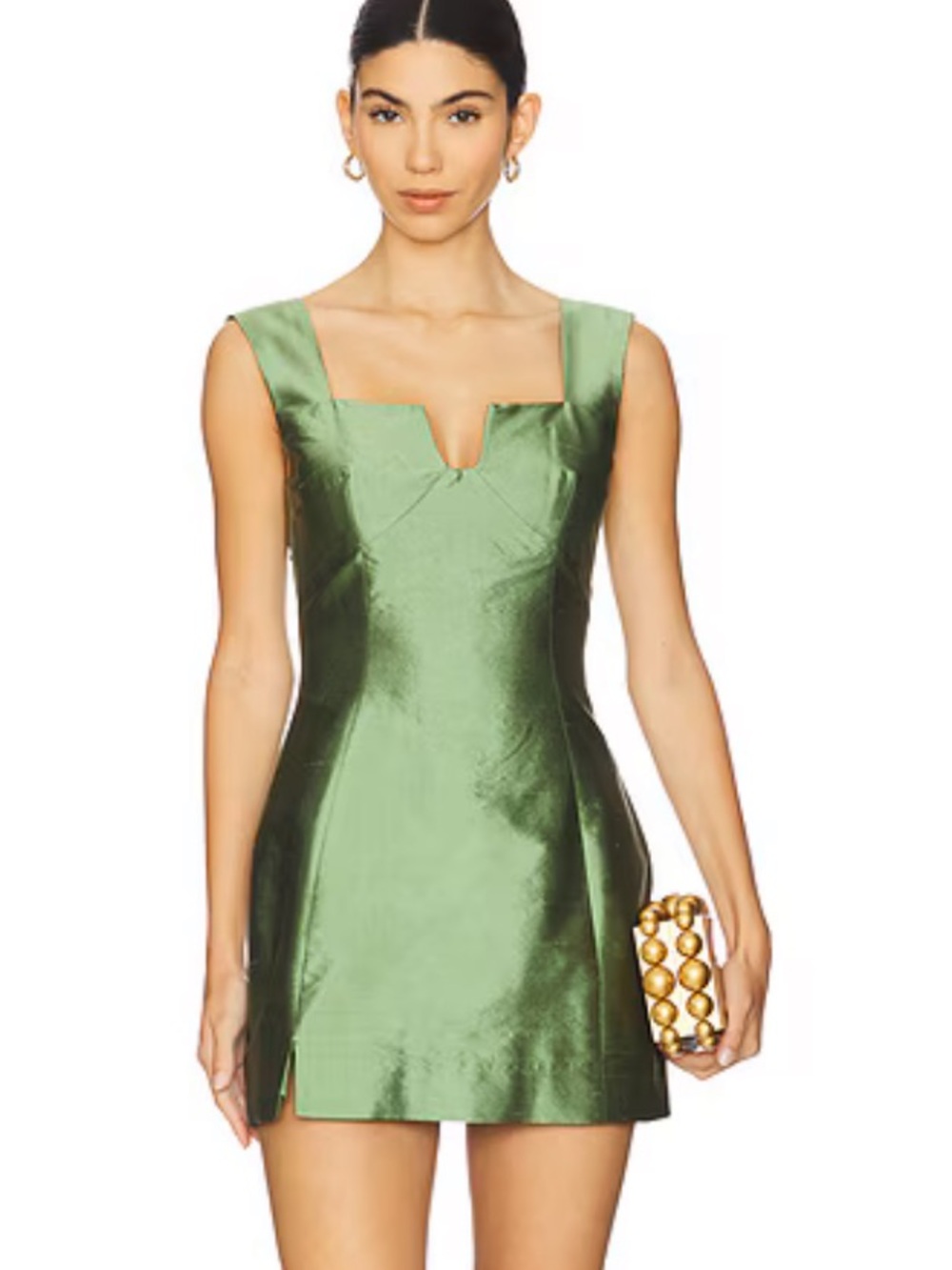 cult gaia Mariza Green Mini Dress